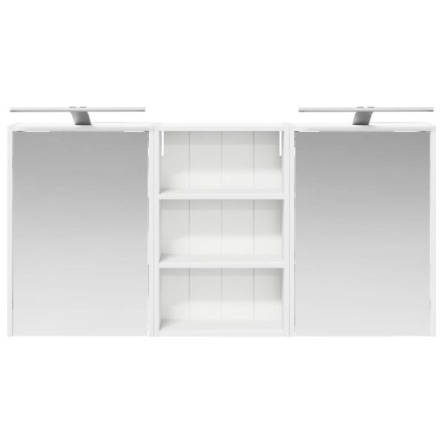 Комплект шкафове за баня с рафт 3 pcs 126 x 16 x 62.5 см