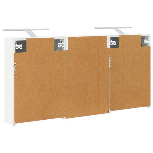 Комплект шкафове за баня с рафт 3 pcs 126 x 16 x 62.5 см