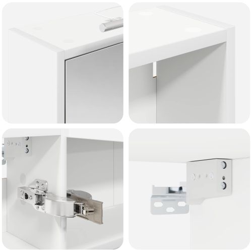 Комплект шкафове за баня с рафт 3 pcs 126 x 16 x 62.5 см