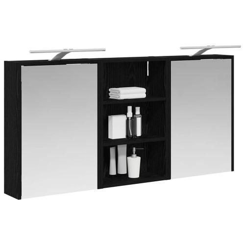 Комплект шкафове за баня с рафт 3 pcs 126 x 16 x 62.5 см