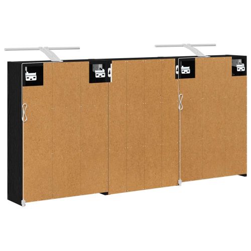 Комплект шкафове за баня с рафт 3 pcs 126 x 16 x 62.5 см