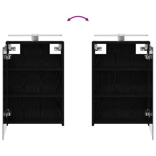 Комплект шкафове за баня с рафт 3 pcs 126 x 16 x 62.5 см