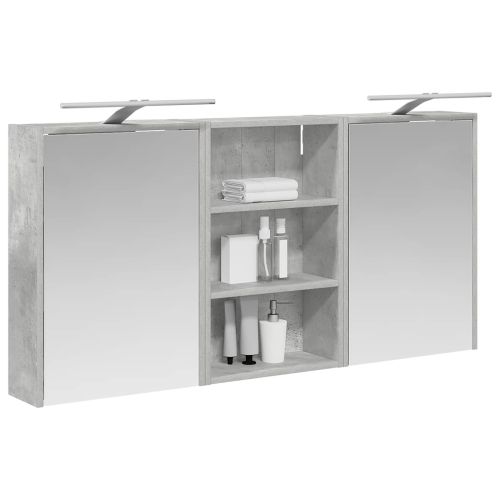 Комплект шкафове за баня с рафт 3 pcs 126 x 16 x 62.5 см