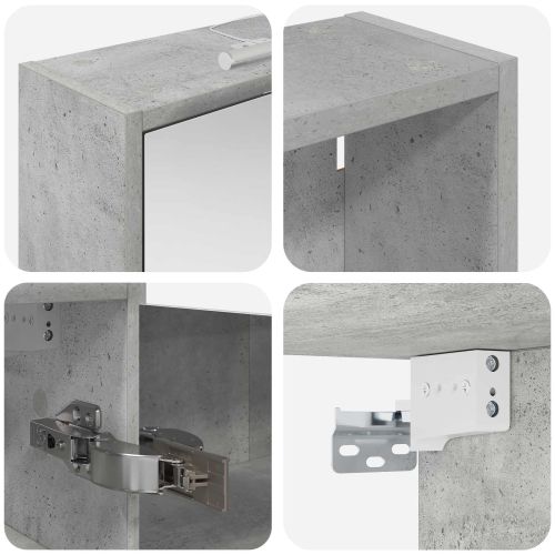 Комплект шкафове за баня с рафт 3 pcs 126 x 16 x 62.5 см