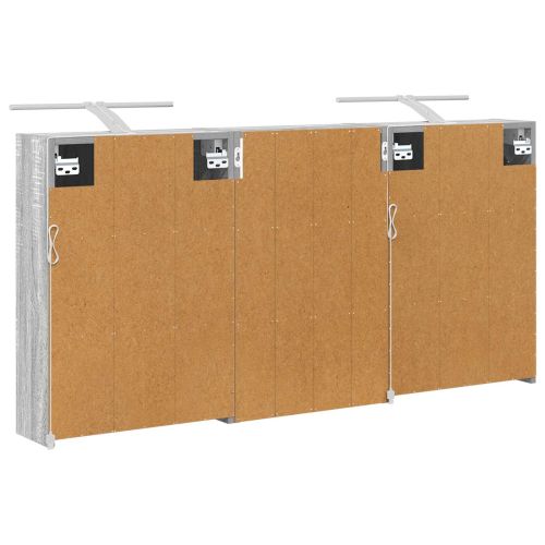 Комплект шкафове за баня с рафт 3 pcs 126 x 16 x 62.5 см