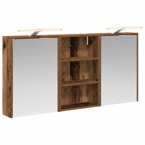 Комплект шкафове за баня с рафт 3 pcs 126 x 16 x 62.5 см