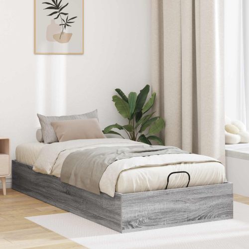 Отоманско легло със съхранение Сиво Сонома 193 x 75,5 x 25 см