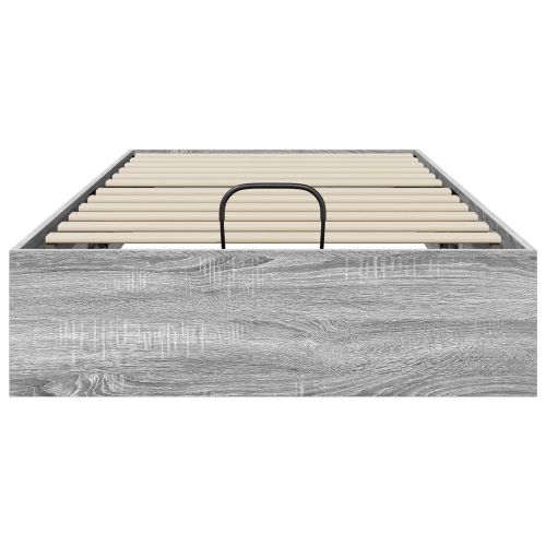 Отоманско легло със съхранение Сиво Сонома 193 x 75,5 x 25 см