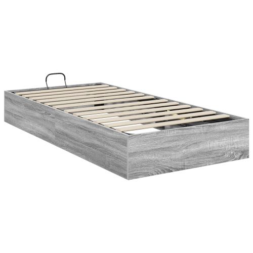 Отоманско легло със съхранение Сиво Сонома 193 x 75,5 x 25 см