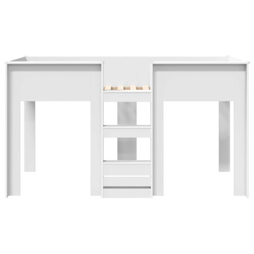 Двуетажно легло за деца Бяло 75 x 190 cm Инженерно дърво
