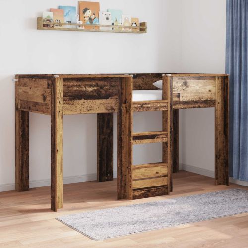 Двуетажно легло за деца Старо дърво 75 x 190 cm Инженерно дърво