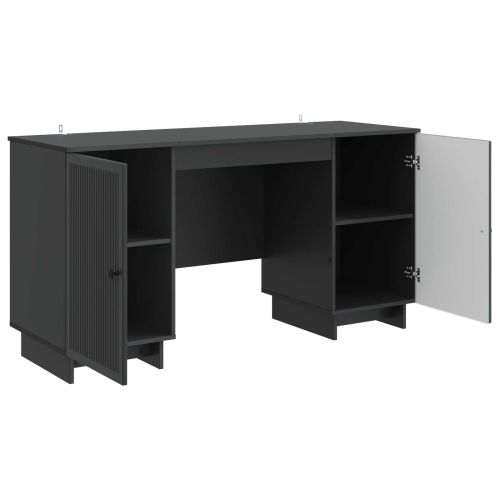 Бюро Черно Инженерна дървесина 142,5 x 50 x 75 см