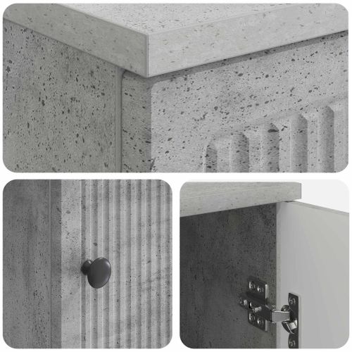 Бюро Бетонно сиво Инженерна дървесина 142,5 x 50 x 75 см