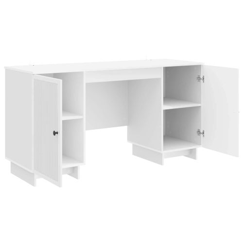 Бюро Бял гланц Инженерна дървесина 142,5 x 50 x 75 см
