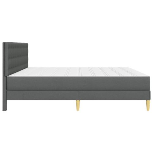 Рамка за легло с матрак Тъмен сив 180 x 200 cm текстил