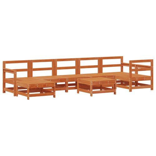 Комплект за почивка в градина 8 pcs Восъчнокафяво