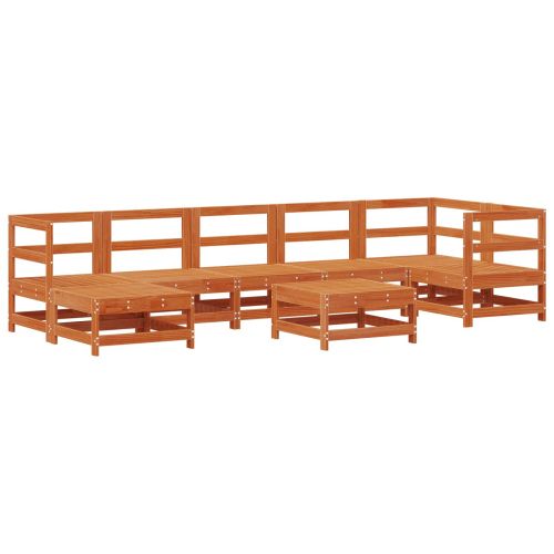 Комплект за почивка в градина 8 pcs Восъчнокафяво