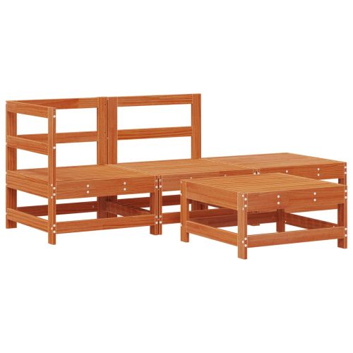 Комплект за почивка в градина 4 pcs Восъчен Кафяв