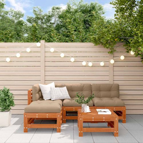 Комплект за почивка в градина 5 pcs Восъчен Кафяв