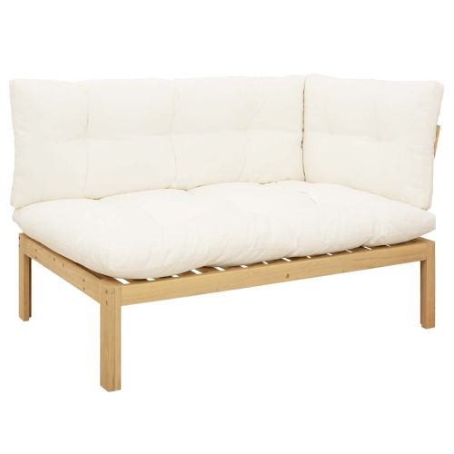 5 Брой Градински палетен диван единици Солидно акациево дърво