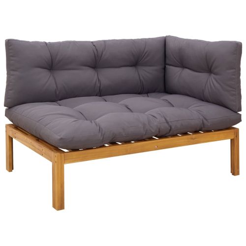 5 Брой Градински палетен диван единици Солидно акациево дърво