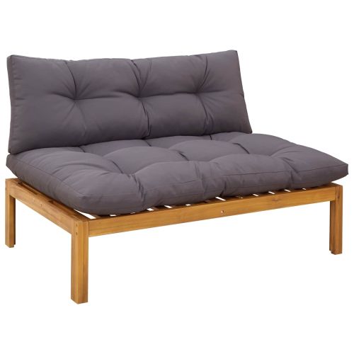 6 Брой Градински палетен диван единици Солидно акациево дърво