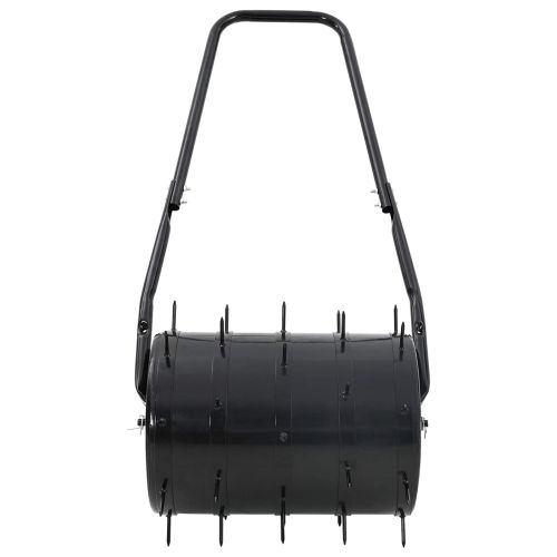 Валяк за трева с прикачени аераторни скоби Черен 110 x 52 см