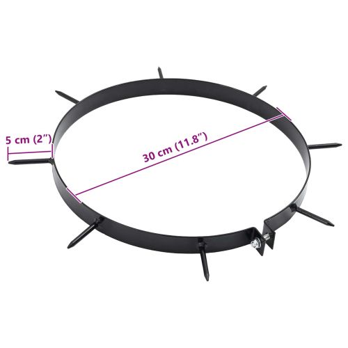 Валяк за трева с прикачени аераторни скоби Черен 110 x 52 см